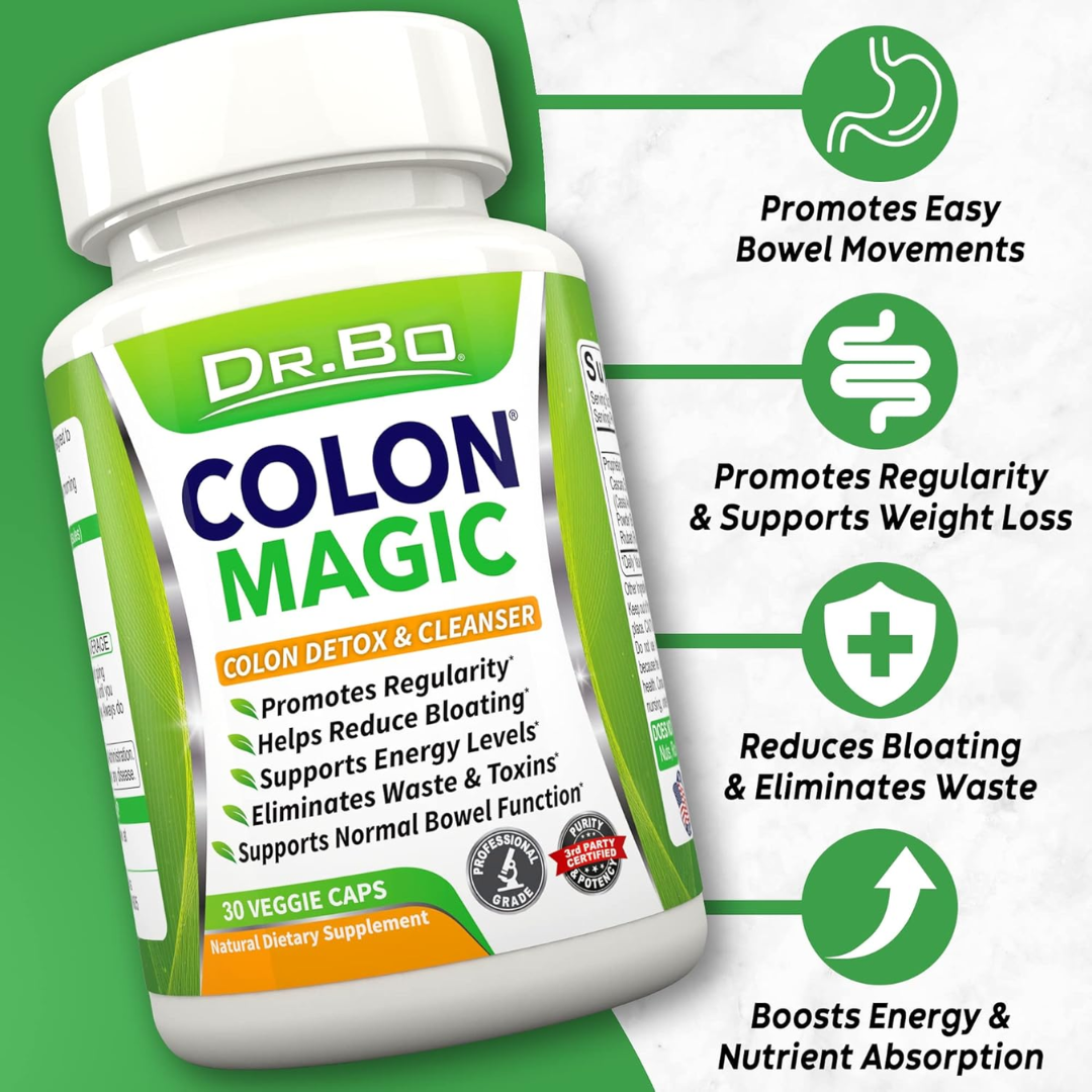 Picture of Dr Bo Colon Magic Colon Detox & Cleanser - 30 Veggie Caps