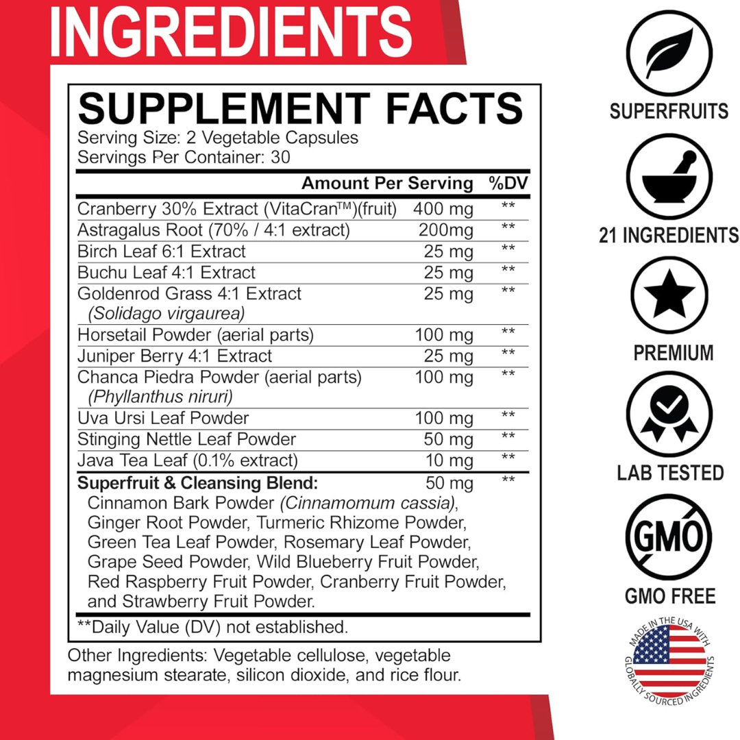 Picture of Dr Bo Kidney Cleanse Detox & Support Supplement - 60 Capsules