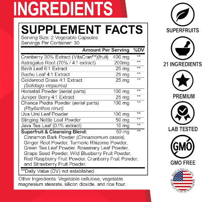 Picture of Dr Bo Kidney Cleanse Detox & Support Supplement - 60 Capsules