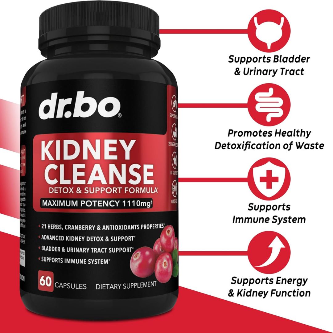 Picture of Dr Bo Kidney Cleanse Detox & Support Supplement - 60 Capsules