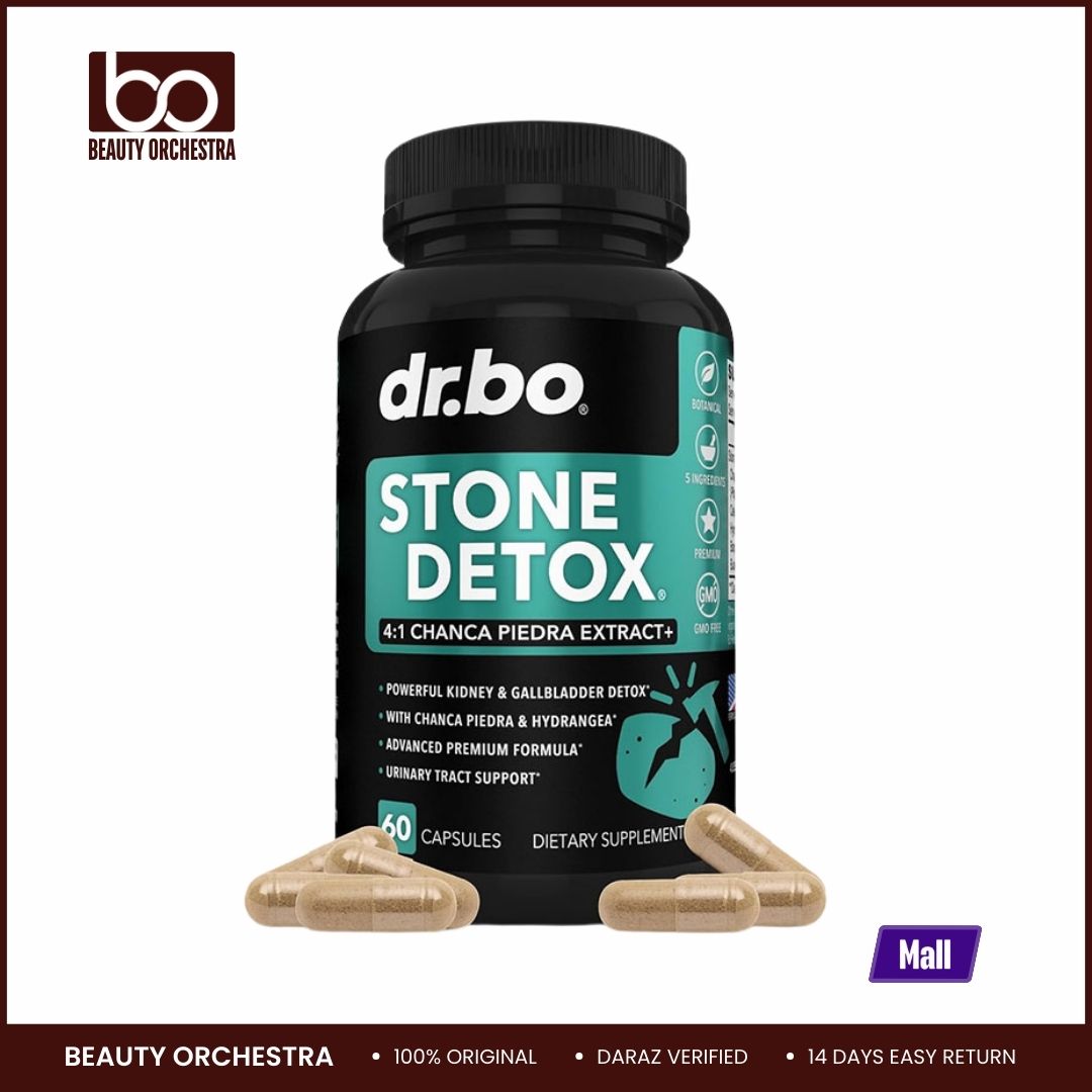 Picture of Dr Bo Stone Breaker Chanca Piedra Capsules - Stone Detox for Kidney Cleanse Detox, Gallbladder Formula with Hydrangea Root - Natural Gallstones Kidney Stones Dissolver Gallbladder Flush Pills - 60 Capsules