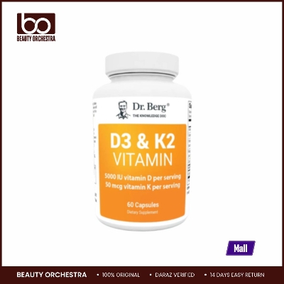 Picture of Dr. Berg D3 & K2 Vitamin (5,000 IU) - 60 capsules