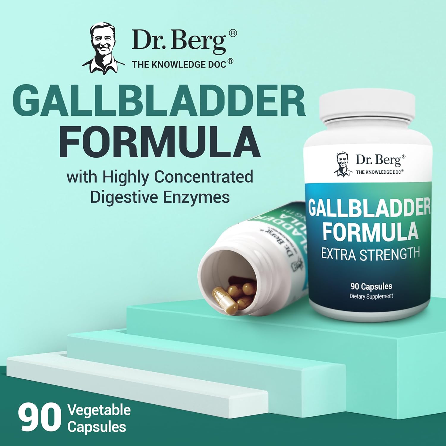 Picture of Dr. Berg Gallbladder Formula Extra Strength Full 45-Day Supply - 90 Vegetable Capsules