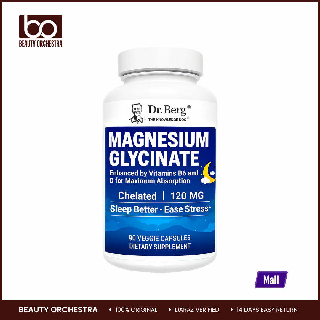 Picture of Dr. Berg Magnesium Glycinate Maximum Strength Chelated with Clean, Potent & Pure Ingredients 4X Lab-Tested & Verified 90 Capsules