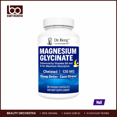 Picture of Dr. Berg Magnesium Glycinate Maximum Strength Chelated with Clean, Potent & Pure Ingredients 4X Lab-Tested & Verified 90 Capsules