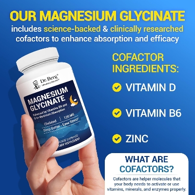 Picture of Dr. Berg Magnesium Glycinate Maximum Strength Chelated with Clean, Potent & Pure Ingredients 4X Lab-Tested & Verified 90 Capsules