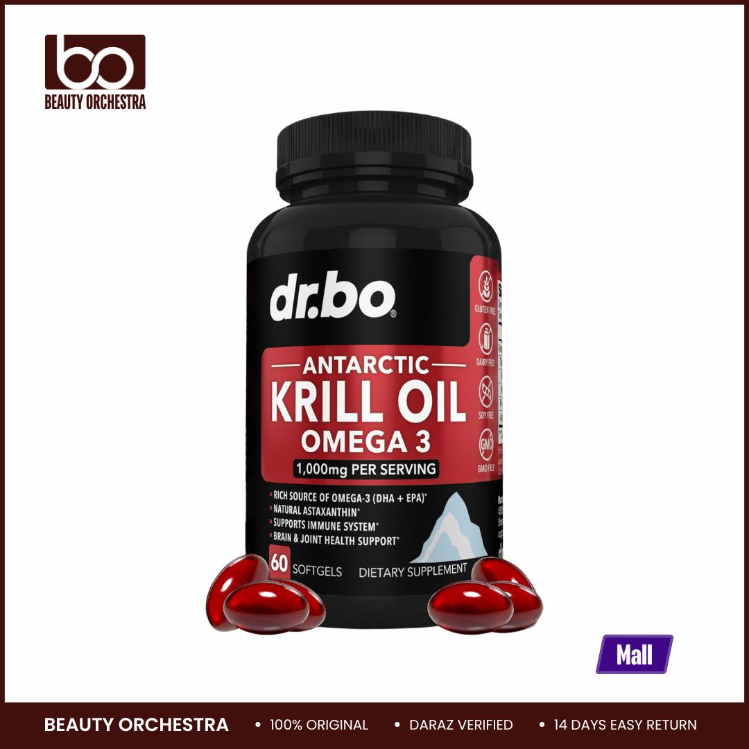 Picture of Dr. bo Krill Oil Omega 3 500mg Antarctic Krill Oil 1000mg - 60 Softgels