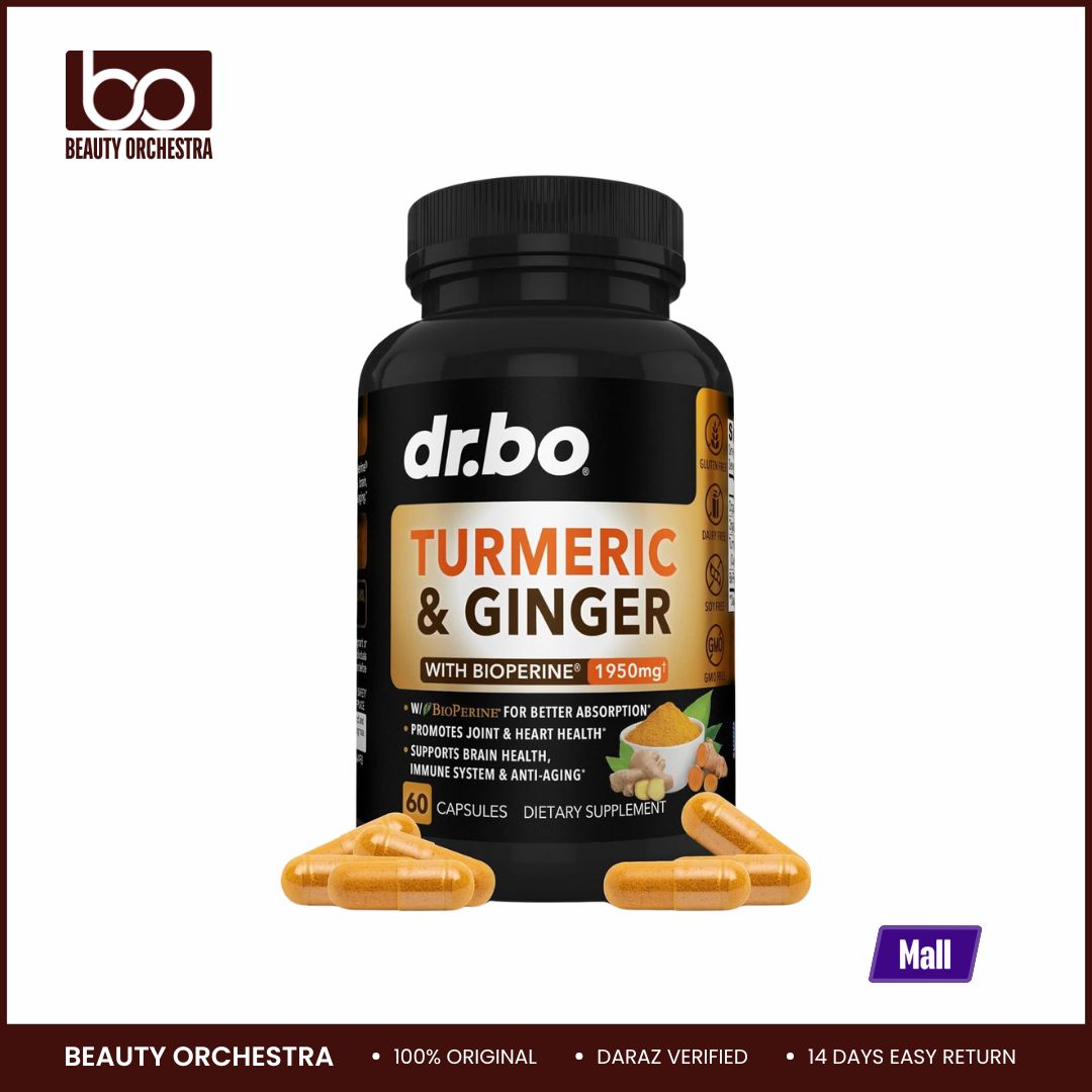 Picture of DR. BO Turmeric & Ginger With Bioperne 1950mg - 60 Capsules