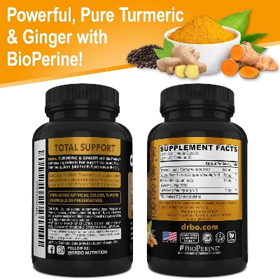 Picture of DR. BO Turmeric & Ginger With Bioperne 1950mg - 60 Capsules