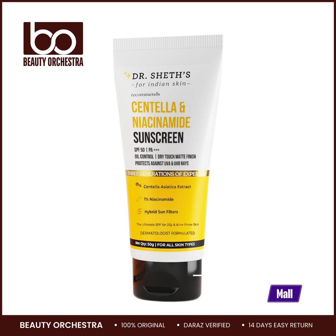 Picture of Dr. Sheth's Centella & Niacinamide Sunscreen SPF 50 PA+++ - 50g