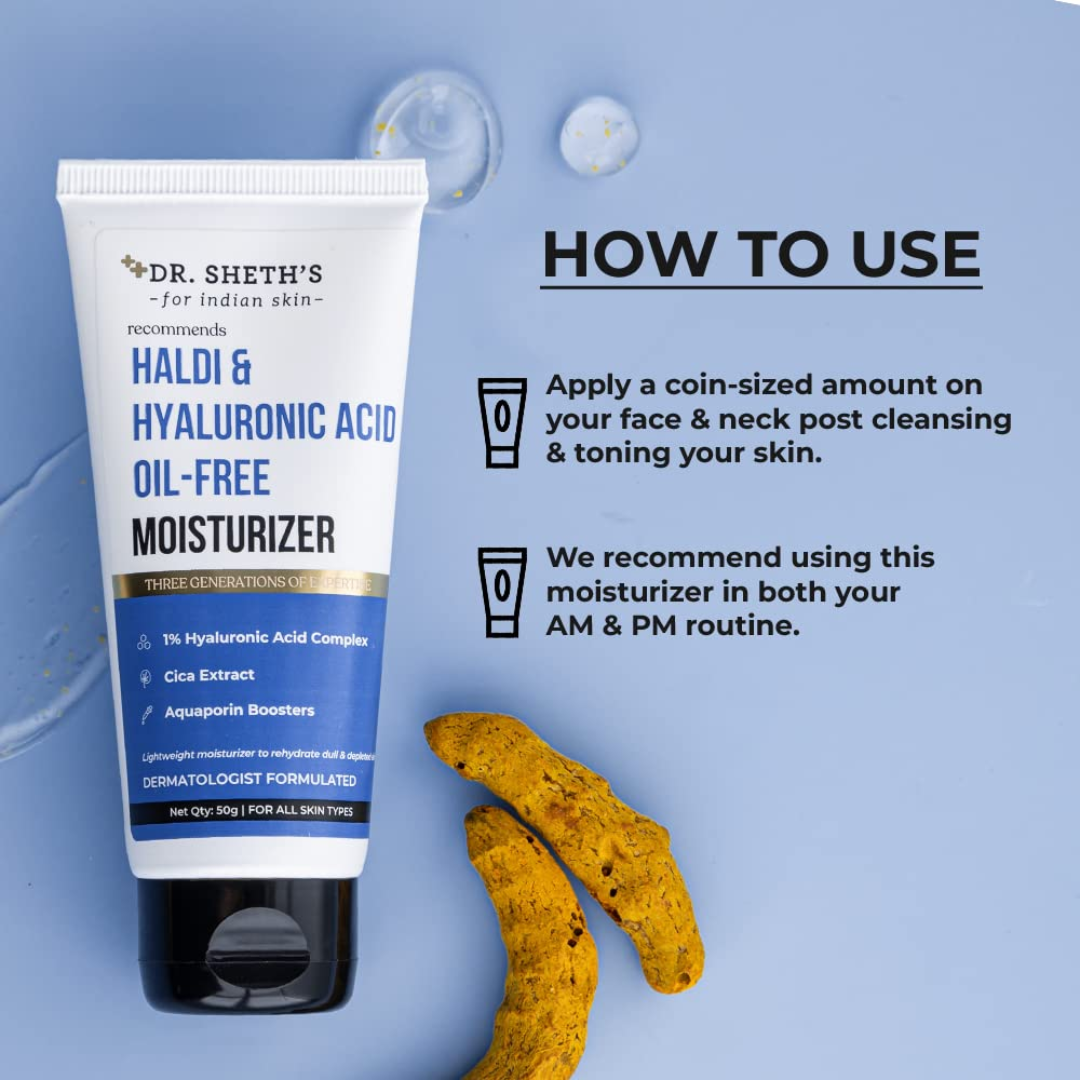 Picture of Dr. Sheth's Haldi & Hyaluronic Acid Oil-Free Moisturizer - 50g