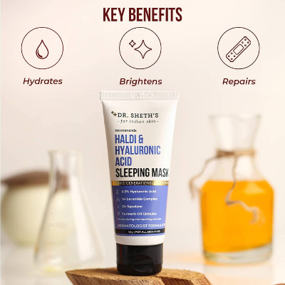 Picture of Dr. Sheth's Haldi & Hyaluronic Acid Sleeping Mask - 40g