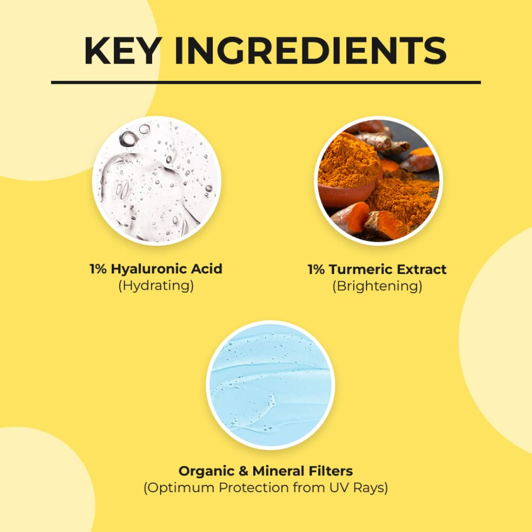 Picture of Dr. Sheth's Haldi & Hyaluronic Acid Sunscreen SPF 50+ PA+++ - 50g