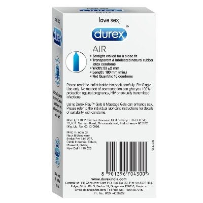 Picture of Durex Air Ultra Thin Condoms 10 Pack Ultra Thin Condom