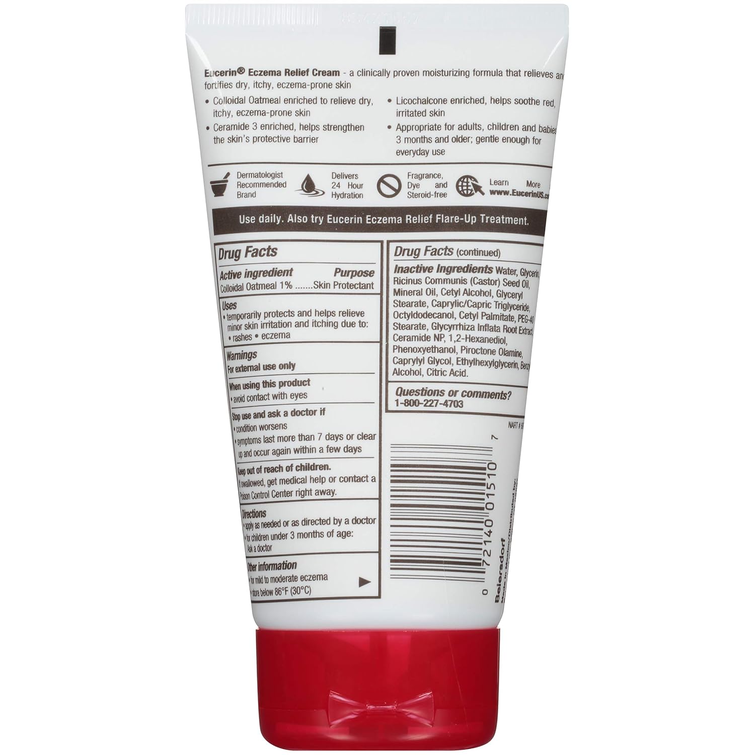 Picture of Eucerin Eczema Relief Cream - Full Body Daily Lotion for Eczema - 141g