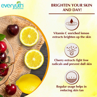 Picture of Everyuth Naturals Brightening Lemon & Cherry Face Wash - 150g