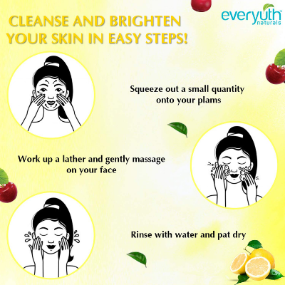 Picture of Everyuth Naturals Brightening Lemon & Cherry Face Wash - 150g