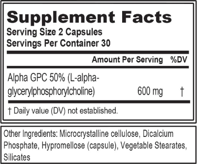 Picture of Evlution Nutrition (EVL) Alpha GPC 300mg 30servings