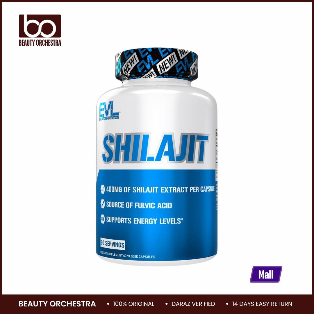 Picture of Evlution Nutrition Shilajit Energy Support 400mg Shilajit Extract Fulvic Acid Supplement Vegetarian Capsules for Workout Performance 60 Servings