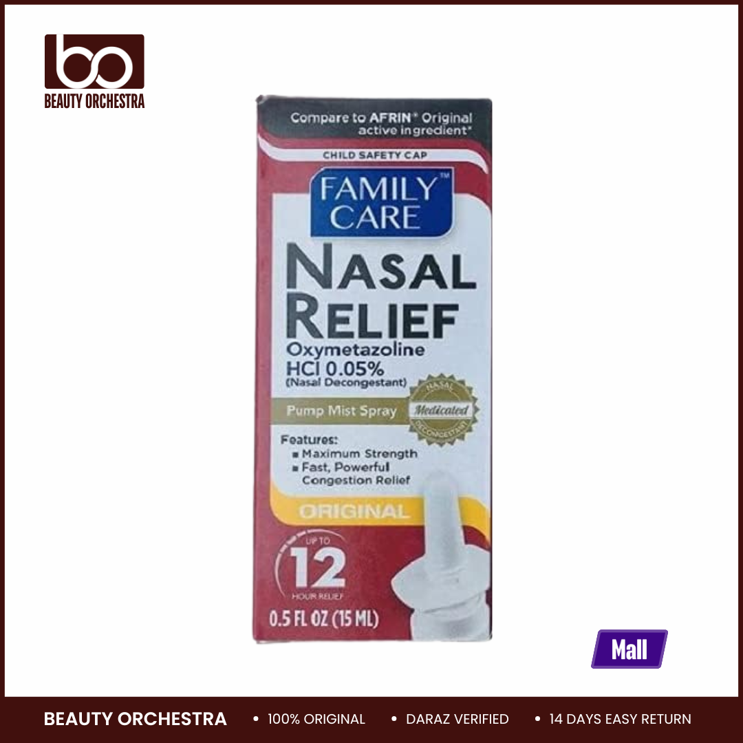 Picture of Family Care Nasal Relief Pump Mist Spray .5OZ 15 ml