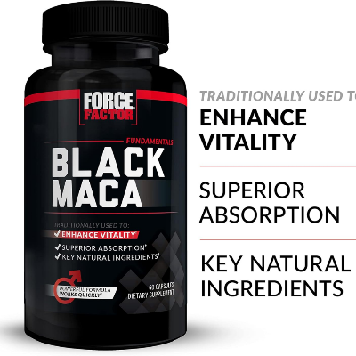 Picture of Force Factor Black Maca 1000mg - 60 Capsules