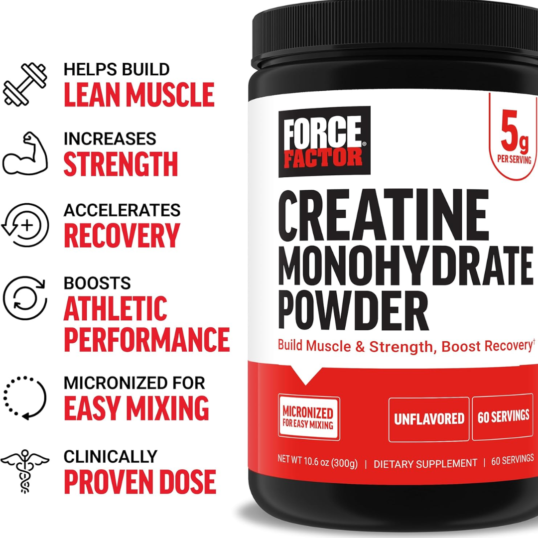 Picture of Force Factor Creatine Monohydrate Powder - 300gm, 60 Servings