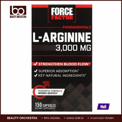 Picture of Force Factor, L-Arginine, 3,000 mg, 150 Capsules (600 mg per Capsule)