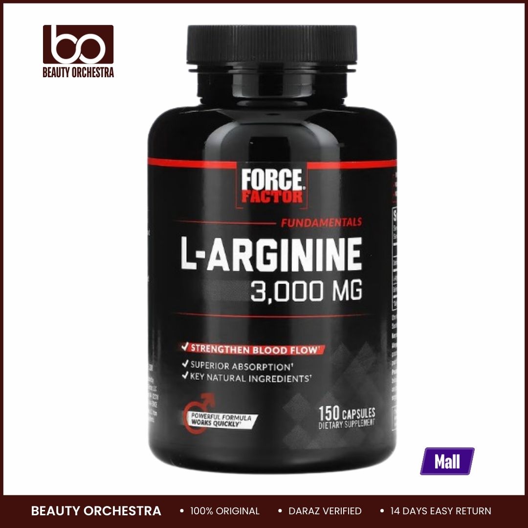 Picture of Force Factor, L-Arginine, 3,000 mg, 150 Capsules (600 mg per Capsule)
