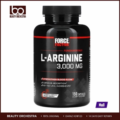 Picture of Force Factor, L-Arginine, 3,000 mg, 150 Capsules (600 mg per Capsule)
