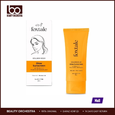 Picture of Foxtale Glow Sunscreen SPF 50 PA++++ Lightweight with Vitamin C and Niacinamide for Men & Women All Skin Types - 50 ml
