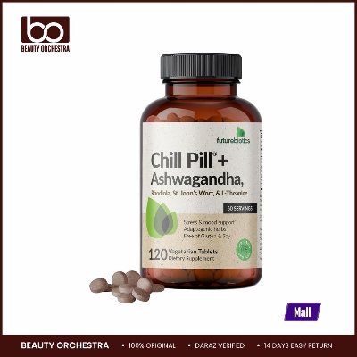 Picture of Futurebiotics Chill Pill + Ashwagandha Rhodiola St. John’s Wort & L-Theanine 120 Vegetarian Tablets