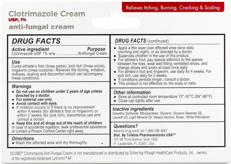 Picture of Globe Clotrimazole Cream USP 1% - 1oz - 28.4g