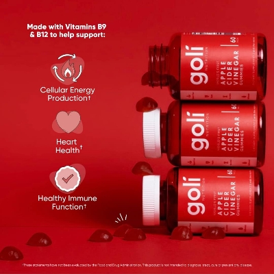 Picture of Goli Apple Cider Vinegar Gummy Vitamins - 60 Count - Vitamin B12
