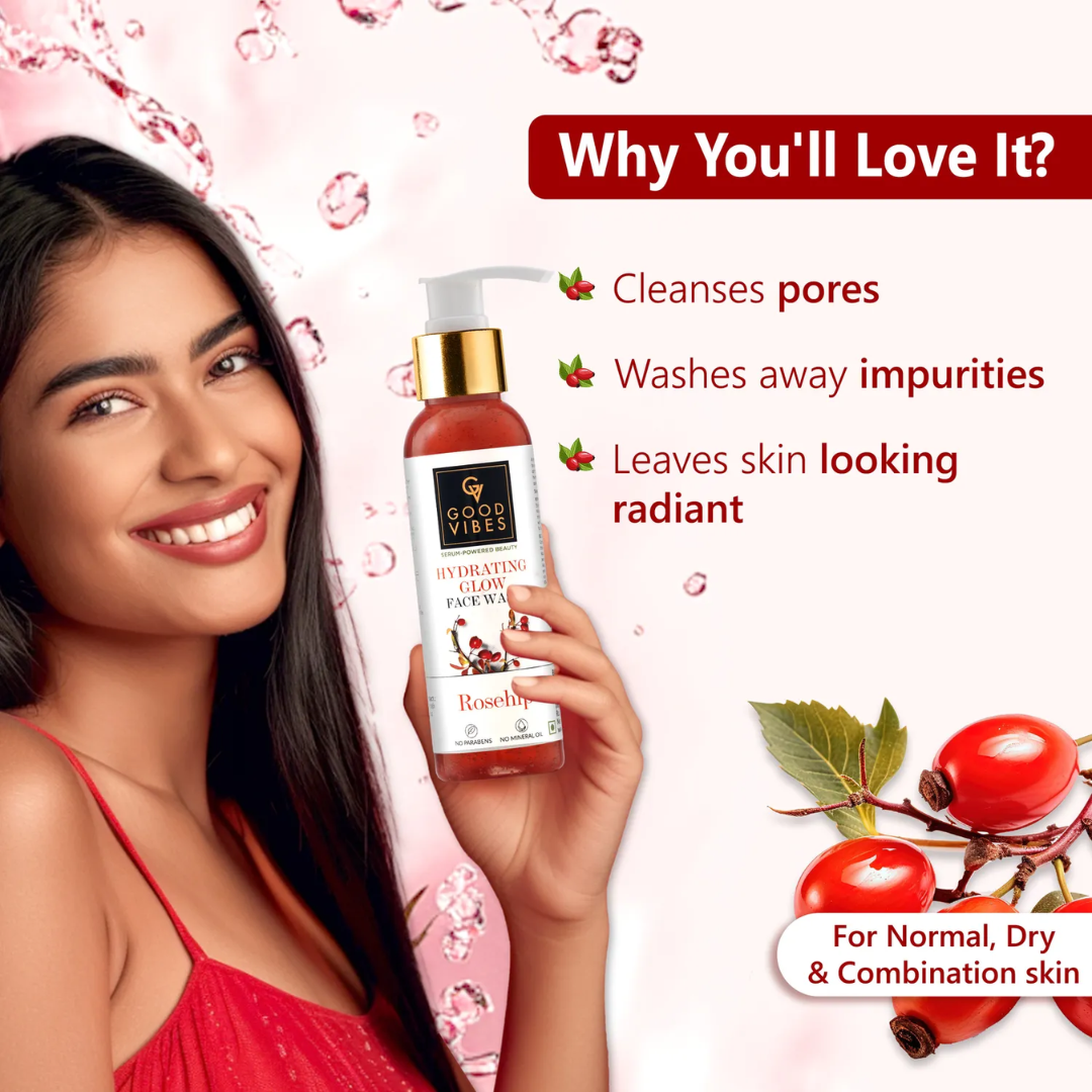 Picture of Good Vibes Rosehip Hydrating Glow Face Wash - 120ml