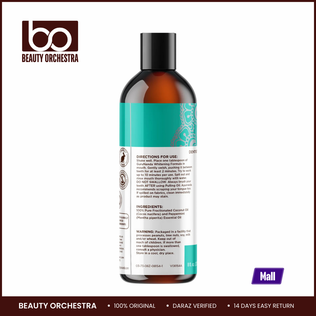 Picture of GuruNanda Coconut Oil Pulling, Fresh Breath & Whitening Mouthwash 237ML (Guru Nanda Oil Pulling Mouth Wash - USA)