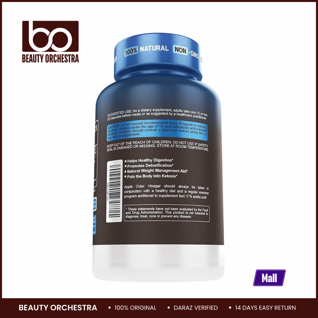 Picture of Herbtonics Apple Cider Vinegar + Keto - 120 Veg Capsules