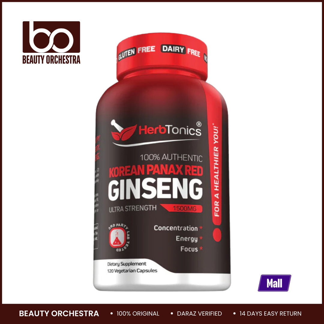 Picture of Herbtonics Korean Red Panax Ginseng 1500mg – 120 Capsules