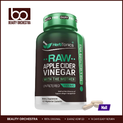 Picture of Herbtonics Raw Apple Cider Vinegar 1500mg - 120 Veg Tablets