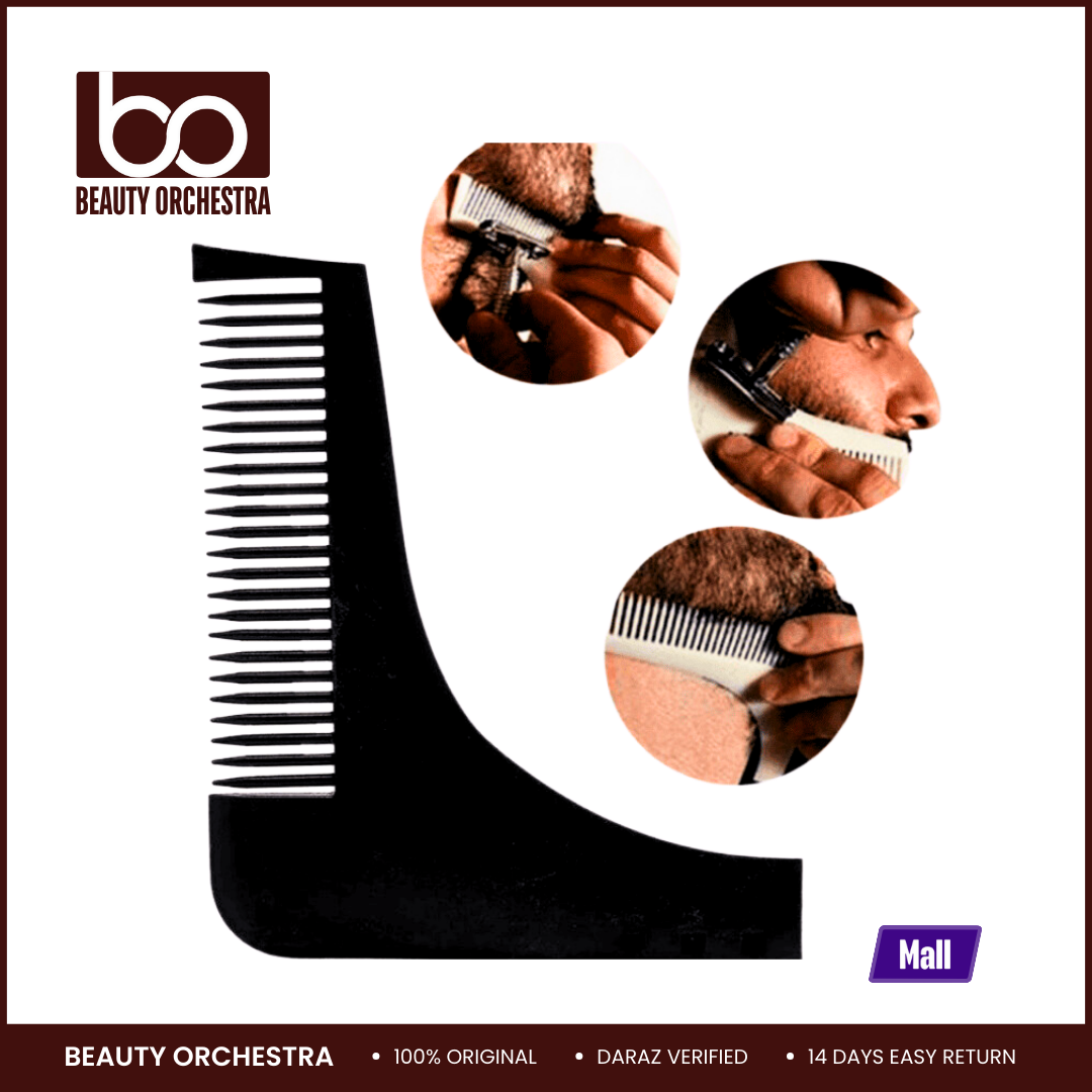 Picture of High Quality Beard Shaper Comb Facial Hair Shaping Tool (Black and Gray)