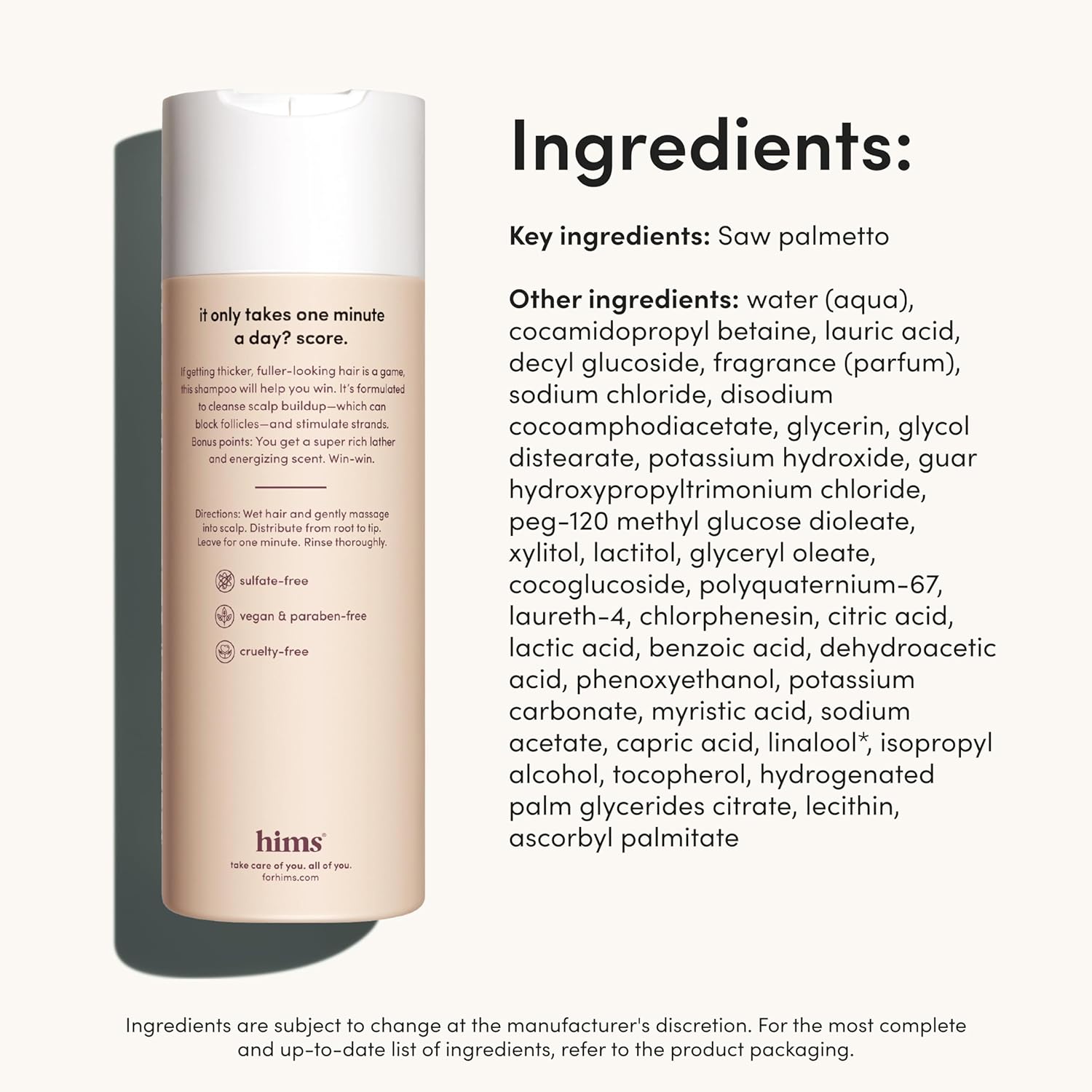 Picture of hims Thick Fix Shampoo for Men - Thickening Shampoo with Saw Palmetto - 190 ml