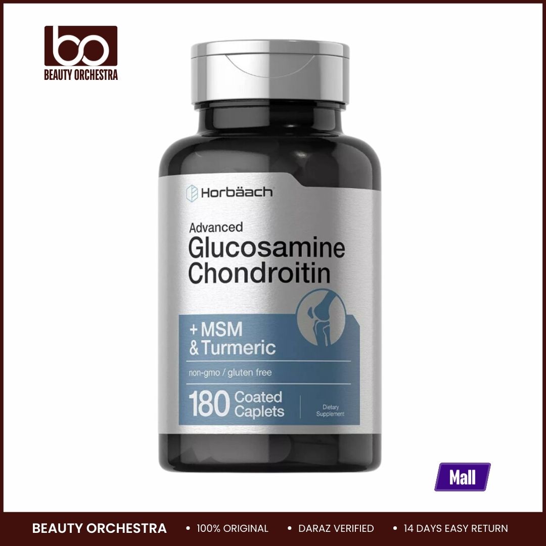 Picture of Horbaach Glucosamine Chondroitin | Plus MSM & Turmeric | 180 Coated Caplets