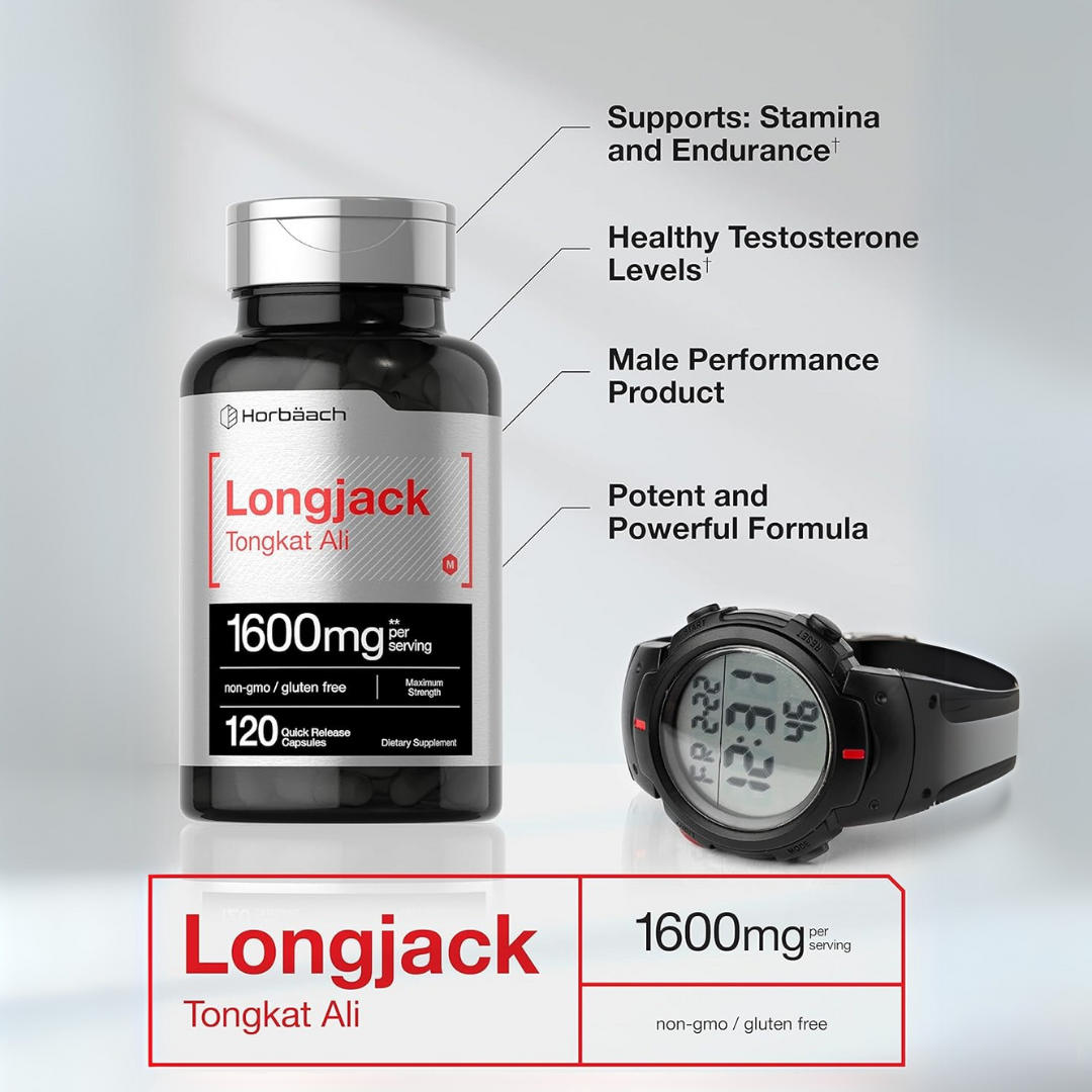 Picture of Horbaach Longjack Tongkat Ali 1600mg - 120 Capsules