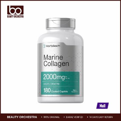 Picture of Horbaach Marine Collagen Peptides 2000mg 180 Coated Capsules