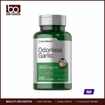 Picture of Horbaach Odorless Garlic 3600 mg  200 Softgels