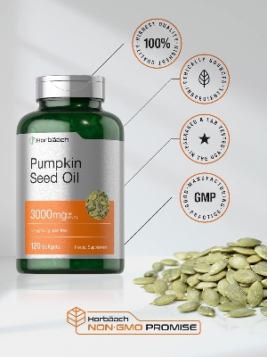 Picture of Horbaach Pumpkin Seed Oil 3000mg 120 Softgel