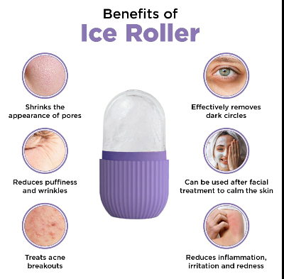 Picture of Ice Roller Face Massager For Brightening Complexion and Shrinking Pores - Purple
