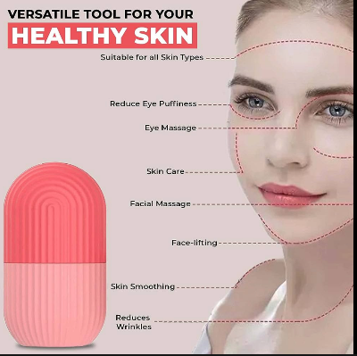 Picture of Ice Roller Face Massager To Brighten Complexion, Shrink & Tighten Pores - Pink