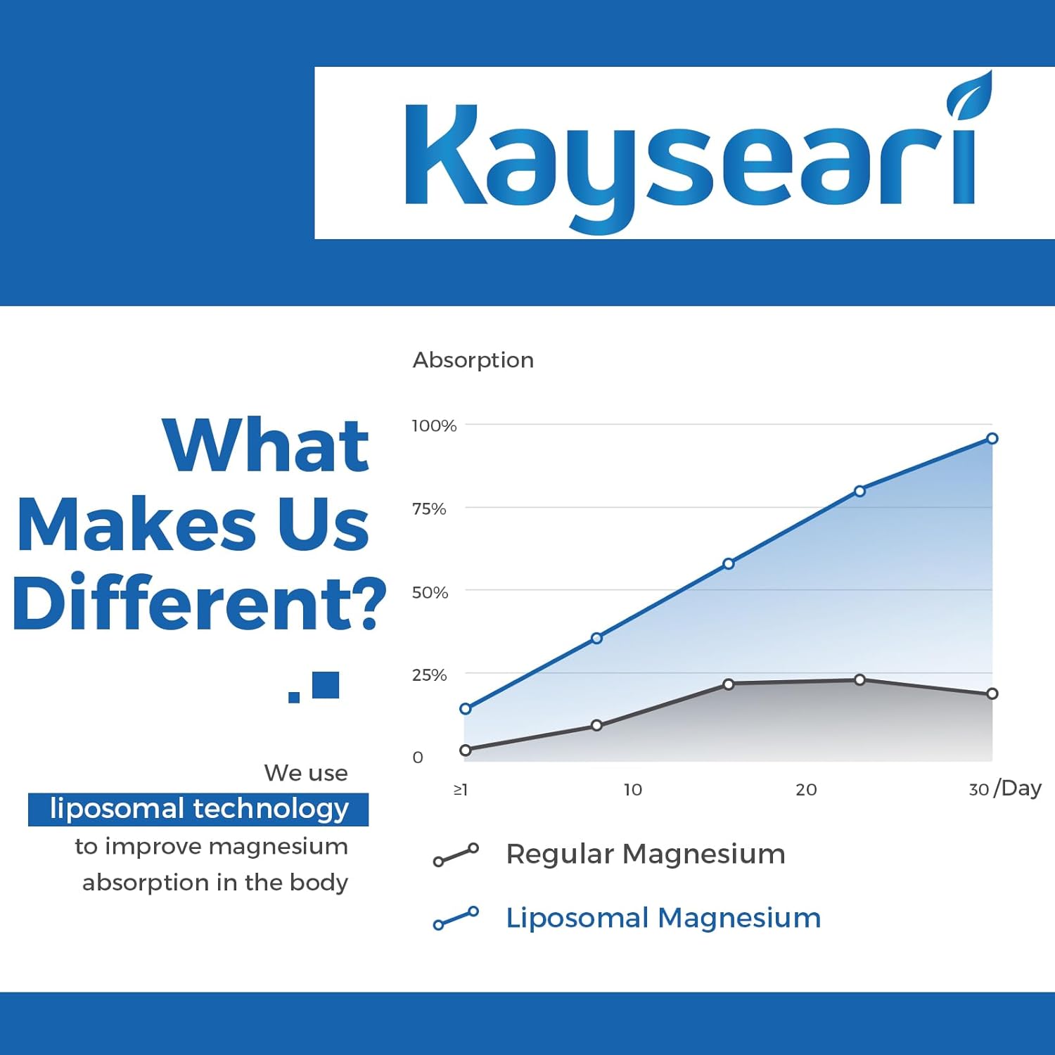 Picture of Kayseari Liposomal Magnesium L-Threonate 2000mg-High Absorption-Magnesium Threonate Supplements with Vitamin D3 & K2 for Women Men 60 Magnesium L Threonate