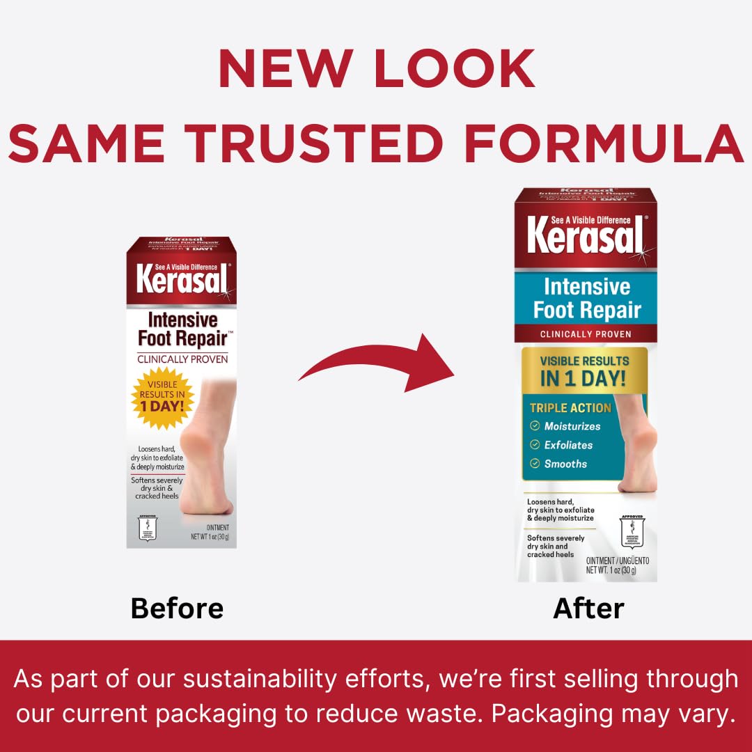 Picture of Kerasal Intensive Foot Repair Skin Healing Ointment for Cracked Heels and Dry Feet 1 oz 30 g