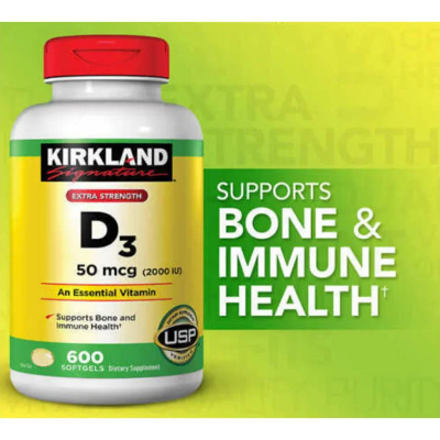 Picture of Kirkland Signature Extra Strength D3 50 mcg - 600 Softgels (Exp- Nov 2025)